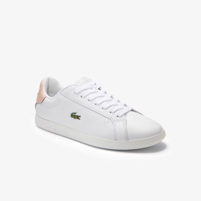 Tenis Lacoste Graduate Cuero Mujer Blancos Naranjas | 69FIWHCES