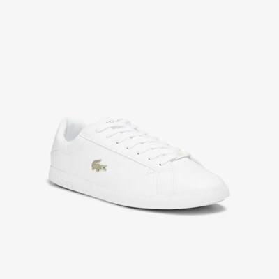 Tenis Lacoste Graduate Cuero and Sintetico Hombre Blancos | 80DHYUXCM