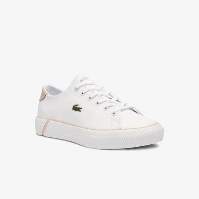 Tenis Lacoste Gripshot BL Cuero and Sintetico Mujer Blancos Rosas | 23DOIGAYX