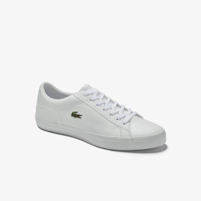 Tenis Lacoste Lerond Cuero Hombre Blancos | 20YOERLWV