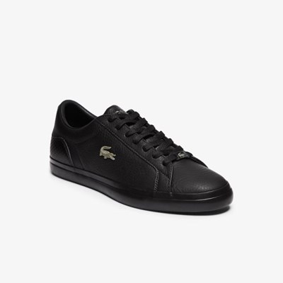 Tenis Lacoste Lerond Cuero and Sintetico Hombre Negros | 21URSBPNX