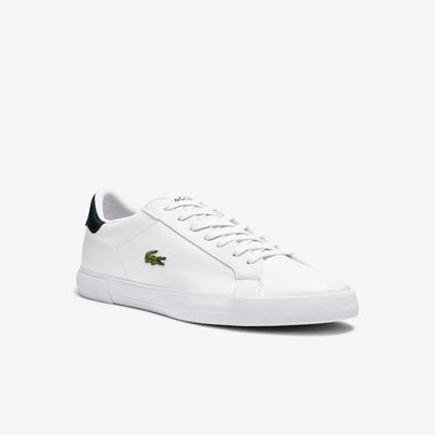 Tenis Lacoste Lerond Plus Cuero Hombre Blancos | 42SYPQBNK