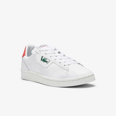 Tenis Lacoste Masters Classic Cuero Mujer Blancos Beige | 17SOANEIG