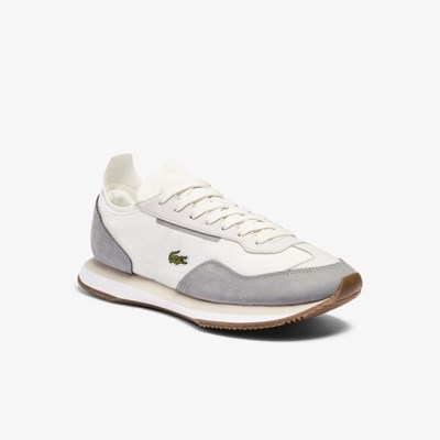 Tenis Lacoste Match Break Textil Mujer Blancos Grises | 93JXGYBSL