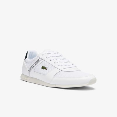 Tenis Lacoste Menerva Deporte Textil and Cuero Hombre Blancos | 67XBQMNZT