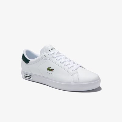 Tenis Lacoste Power Court Low Top Hombre Blancos Verdes | 90DJKUHWC