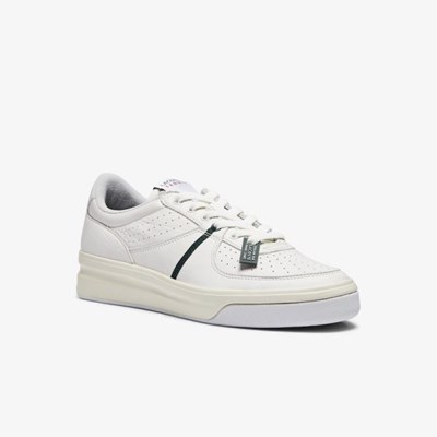 Tenis Lacoste Quantace Cuero Hombre Blancos Beige | 47MSCJXVZ