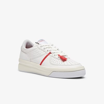 Tenis Lacoste Quantace Cuero Mujer Rojos Blancos | 07TIZXPWV