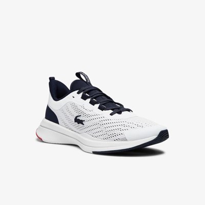 Tenis Lacoste Run Spin Textil Mujer Blancos Azul Marino | 59KBPNLCH