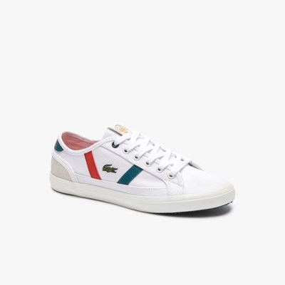 Tenis Lacoste Sideline Roland Garros Hombre Blancos Verdes | 75ELWXIQH