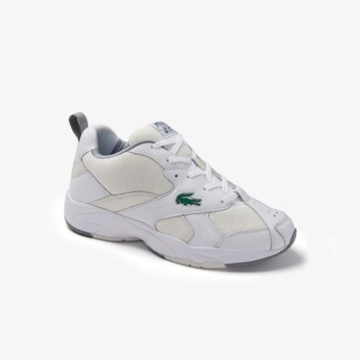 Tenis Lacoste Storm 96 Cuero and Textil Hombre Blancos Blancos | 09YAEIDBV