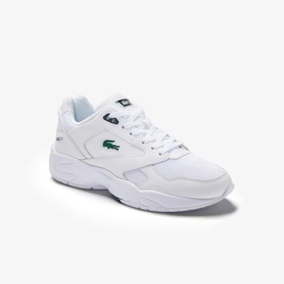 Tenis Lacoste Storm 96 Lo Textil and Cuero Mujer Blancos | 75GFAYUWT