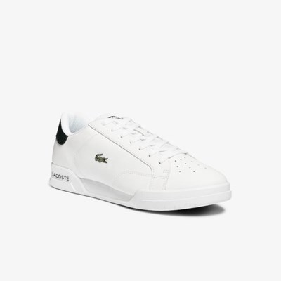 Tenis Lacoste Twin Serve Cuero Colour-Pop Hombre Blancos | 32FAXTJYW