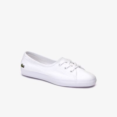 Tenis Lacoste Ziane Fornido Lona Mujer Blancos | 10YNADFGX