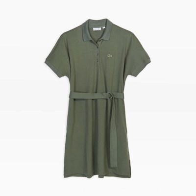 Vestido Lacoste Kimono-Sleeved Anchos Mujer Kaki Verdes | 30NRPZKBD